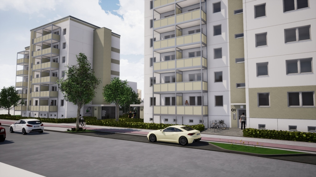 Wohnung mit Aufzug und Balkon