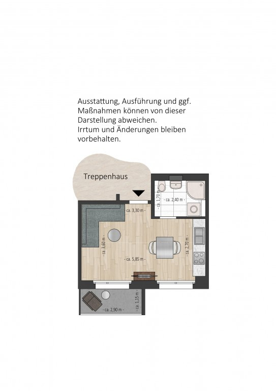 Bild 1 : Charmante Wohnung mit Balkon
