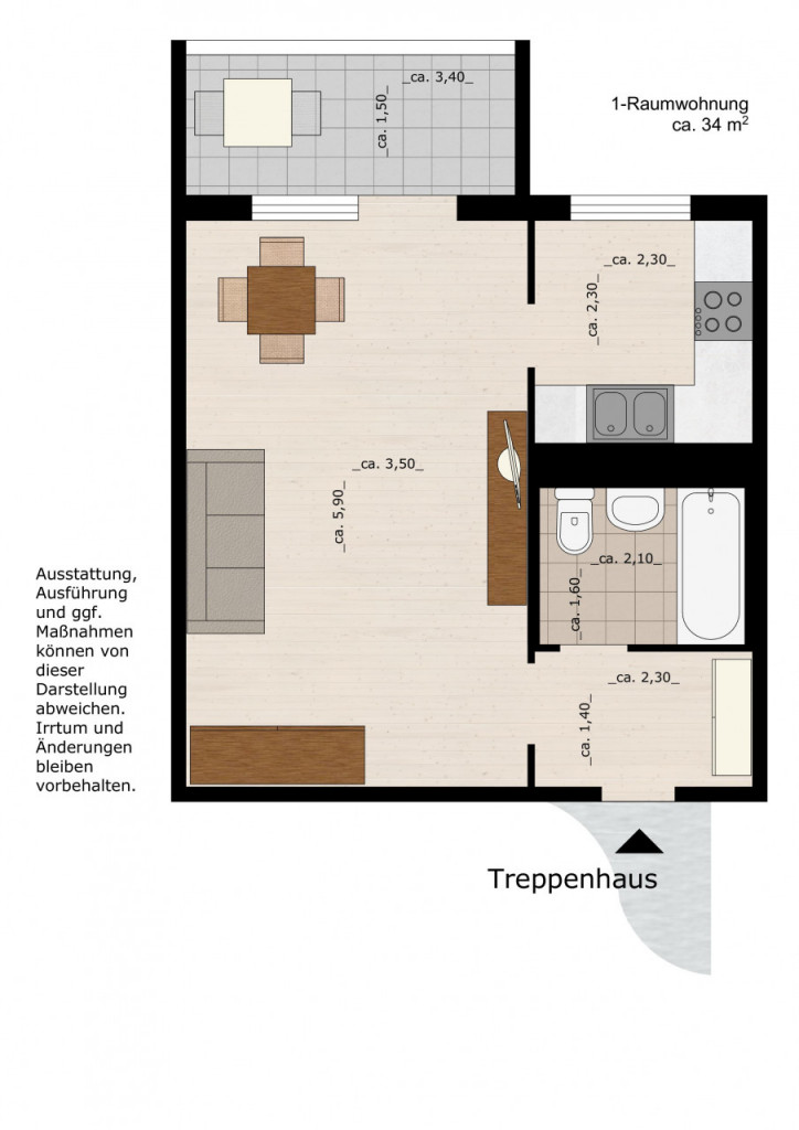 Bild 1 : Charmante Wohnung mit Balkon