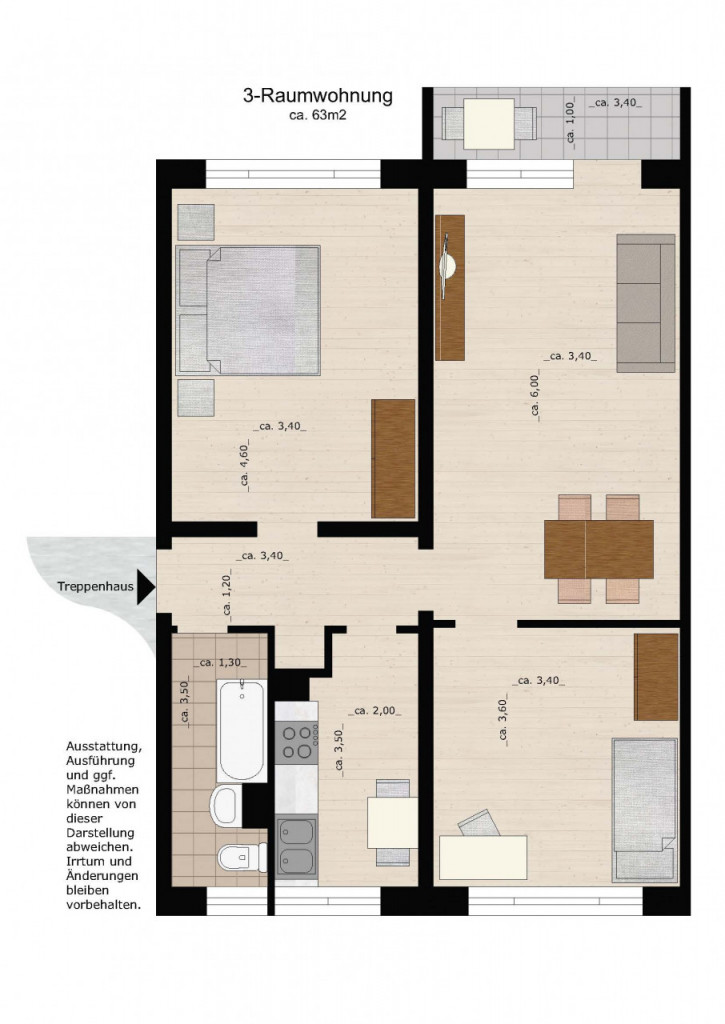 Bild 1 : Gemütliche Wohnung - wird nach Mieterwunsch saniert