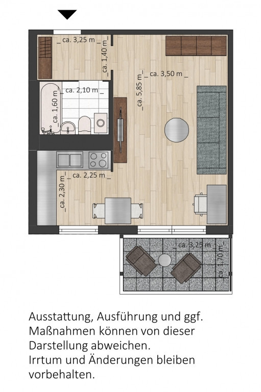 Bild 1 : Wohnung mit Aufzug und Balkon